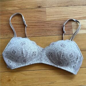 Aerie lace Bralette in Gray 36b
